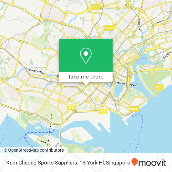 Kum Cheong Sports Suppliers, 13 York Hl map