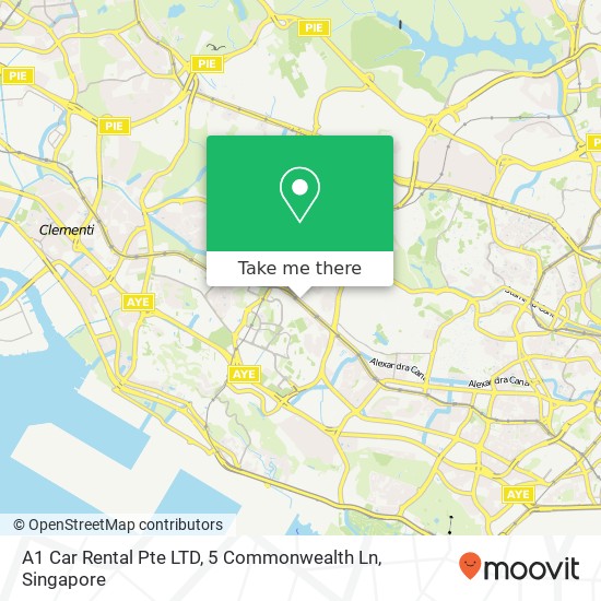 A1 Car Rental Pte LTD, 5 Commonwealth Ln地图