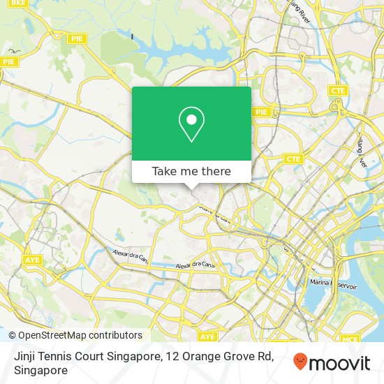 Jinji Tennis Court Singapore, 12 Orange Grove Rd map