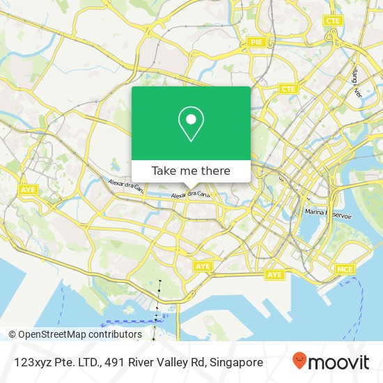 123xyz Pte. LTD., 491 River Valley Rd map