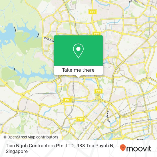 Tian Ngoh Contractors Pte. LTD., 988 Toa Payoh N map