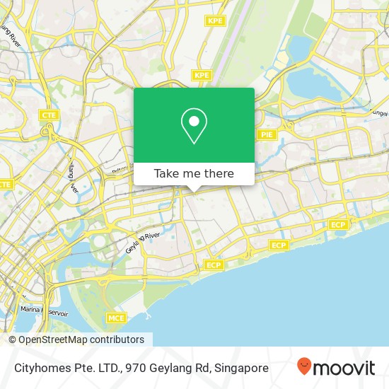 Cityhomes Pte. LTD., 970 Geylang Rd map