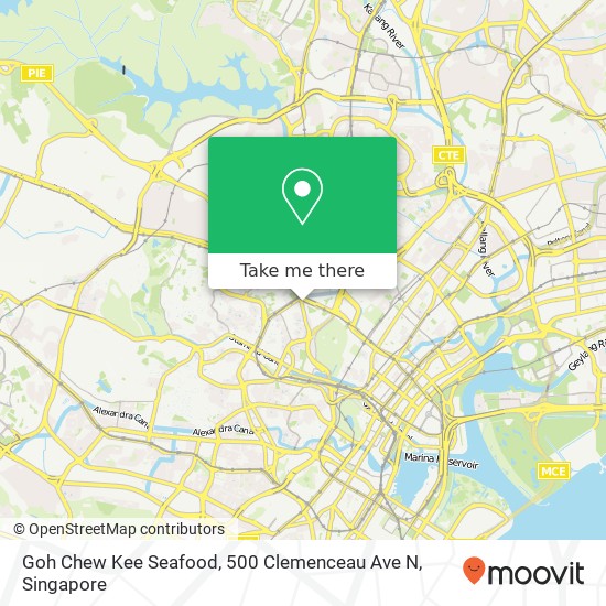 Goh Chew Kee Seafood, 500 Clemenceau Ave N地图
