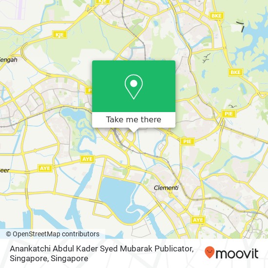 Anankatchi Abdul Kader Syed Mubarak Publicator, Singapore map