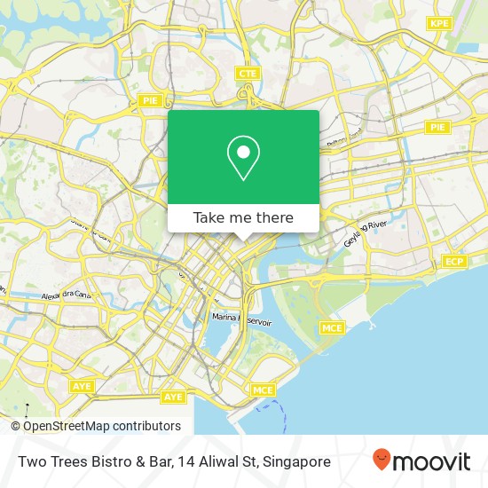 Two Trees Bistro & Bar, 14 Aliwal St map