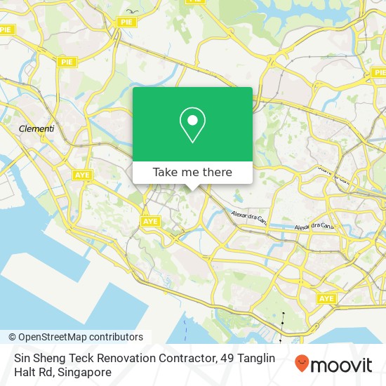 Sin Sheng Teck Renovation Contractor, 49 Tanglin Halt Rd地图