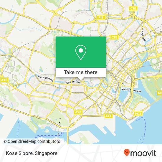 Kose S'pore map