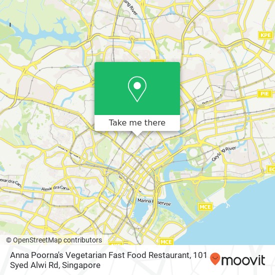 Anna Poorna's Vegetarian Fast Food Restaurant, 101 Syed Alwi Rd map