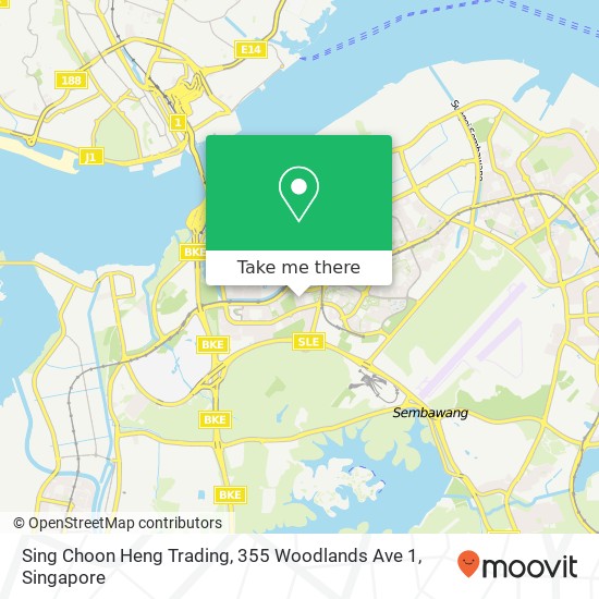 Sing Choon Heng Trading, 355 Woodlands Ave 1地图