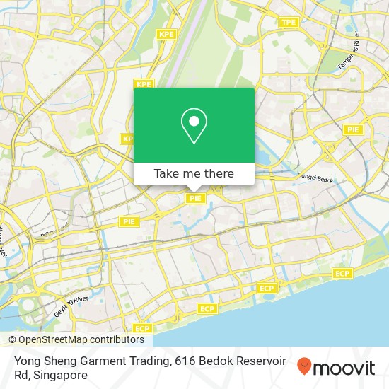 Yong Sheng Garment Trading, 616 Bedok Reservoir Rd map