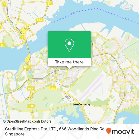 Creditline Express Pte. LTD., 666 Woodlands Ring Rd地图