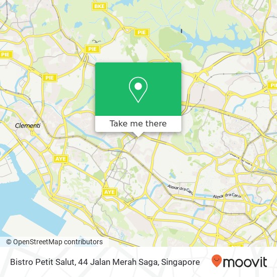 Bistro Petit Salut, 44 Jalan Merah Saga地图