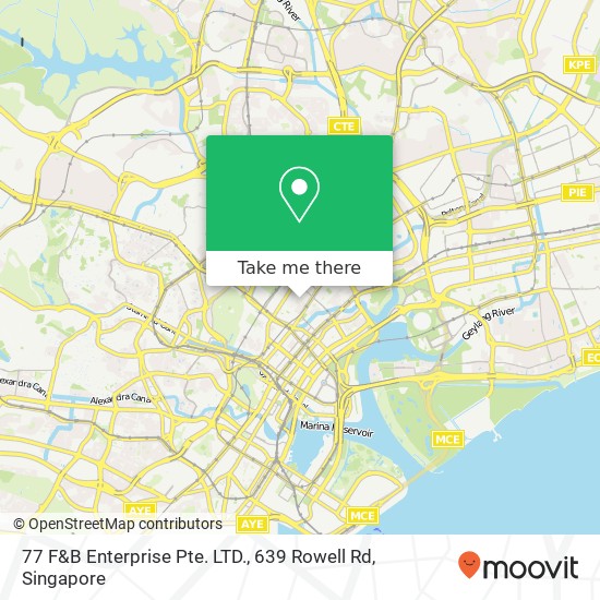 77 F&B Enterprise Pte. LTD., 639 Rowell Rd map