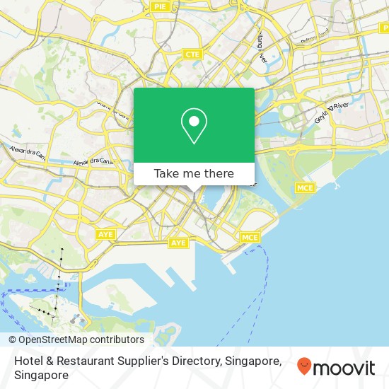 Hotel & Restaurant Supplier's Directory, Singapore map