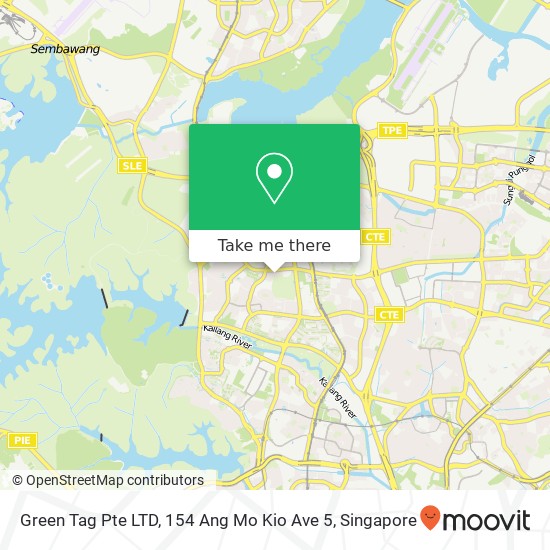 Green Tag Pte LTD, 154 Ang Mo Kio Ave 5地图