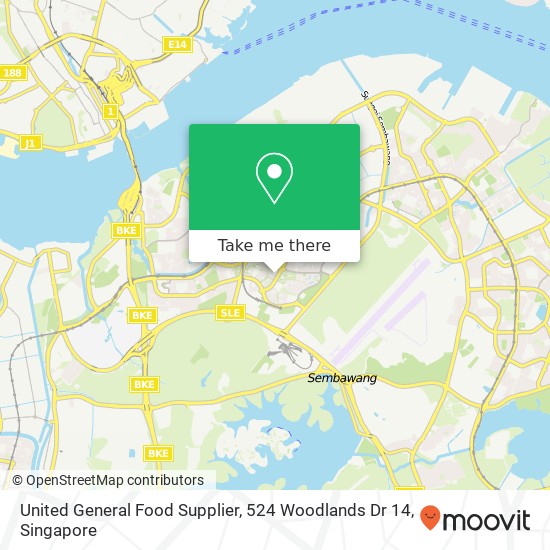 United General Food Supplier, 524 Woodlands Dr 14 map