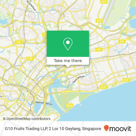 G10 Fruits Trading LLP, 2 Lor 10 Geylang map