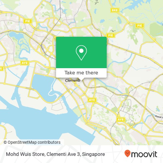 Mohd Wuis Store, Clementi Ave 3地图