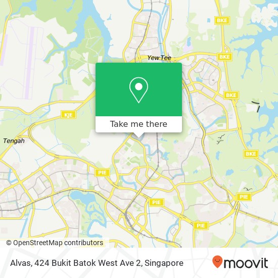 Alvas, 424 Bukit Batok West Ave 2地图