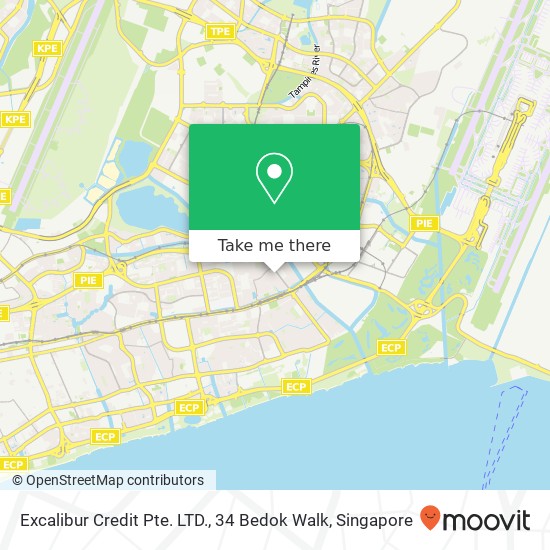 Excalibur Credit Pte. LTD., 34 Bedok Walk地图