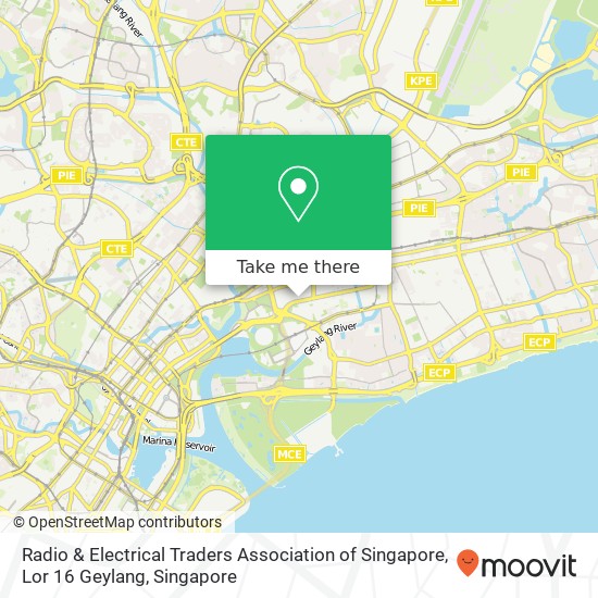 Radio & Electrical Traders Association of Singapore, Lor 16 Geylang map