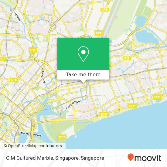 C M Cultured Marble, Singapore map