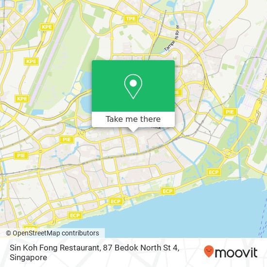 Sin Koh Fong Restaurant, 87 Bedok North St 4地图