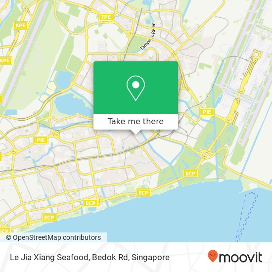 Le Jia Xiang Seafood, Bedok Rd map