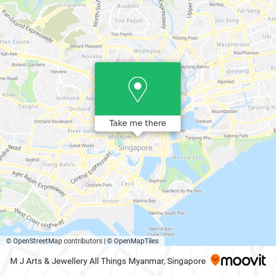 M J Arts & Jewellery All Things Myanmar map