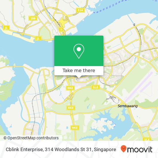 Cblink Enterprise, 314 Woodlands St 31 map