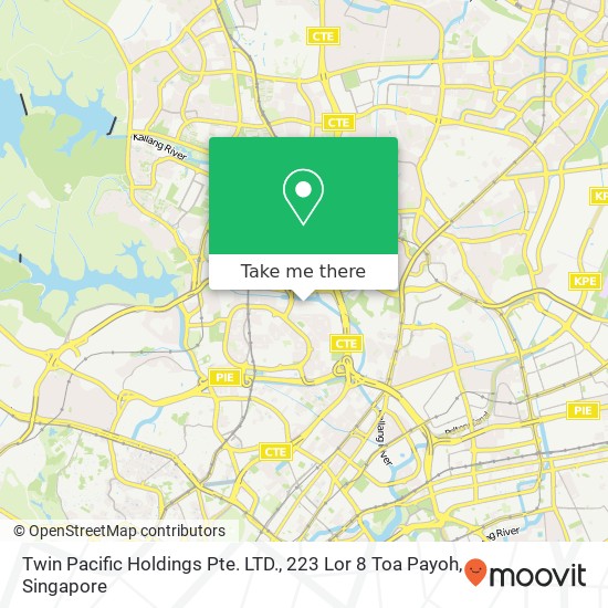 Twin Pacific Holdings Pte. LTD., 223 Lor 8 Toa Payoh地图