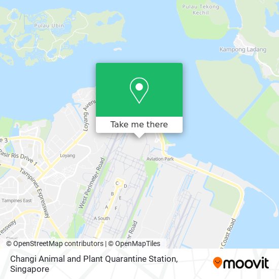 Changi Animal and Plant Quarantine Station map