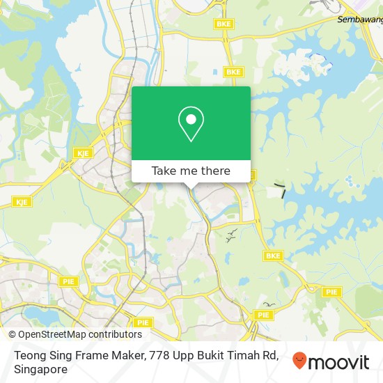 Teong Sing Frame Maker, 778 Upp Bukit Timah Rd地图