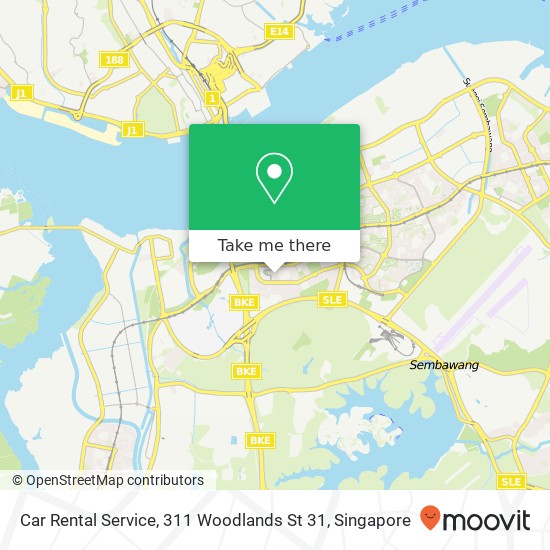 Car Rental Service, 311 Woodlands St 31地图