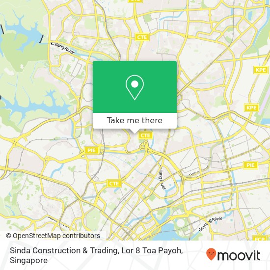 Sinda Construction & Trading, Lor 8 Toa Payoh map