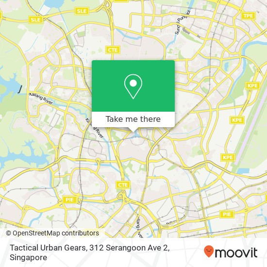 Tactical Urban Gears, 312 Serangoon Ave 2 map