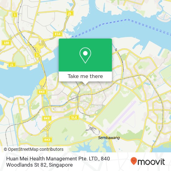 Huan Mei Health Management Pte. LTD., 840 Woodlands St 82地图