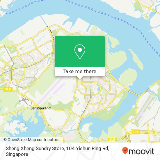 Sheng Xheng Sundry Store, 104 Yishun Ring Rd地图