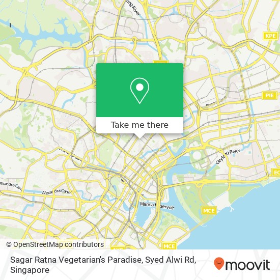 Sagar Ratna Vegetarian's Paradise, Syed Alwi Rd map