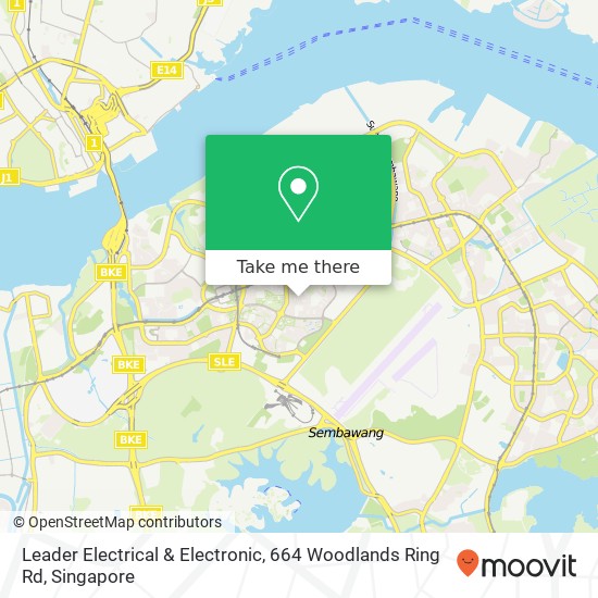 Leader Electrical & Electronic, 664 Woodlands Ring Rd地图