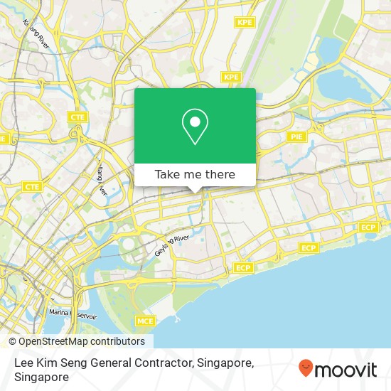 Lee Kim Seng General Contractor, Singapore map