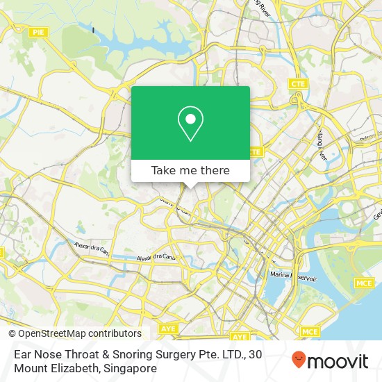 Ear Nose Throat & Snoring Surgery Pte. LTD., 30 Mount Elizabeth map