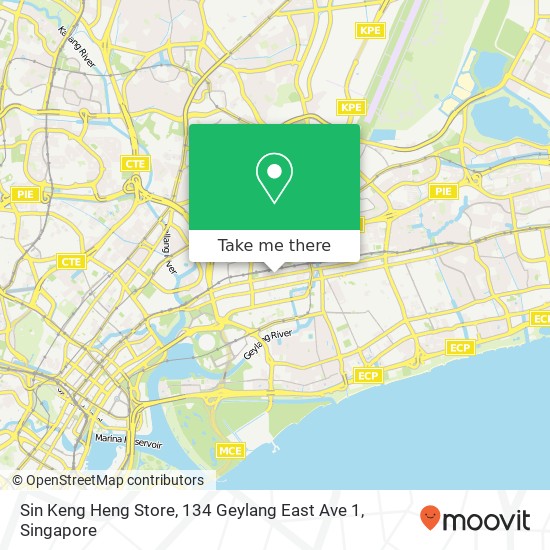 Sin Keng Heng Store, 134 Geylang East Ave 1 map