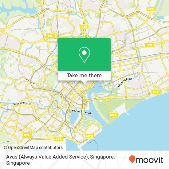 Avas (Always Value Added Service), Singapore map