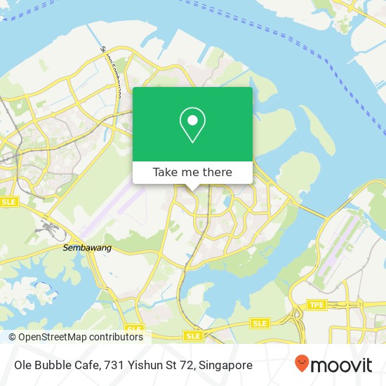 Ole Bubble Cafe, 731 Yishun St 72地图