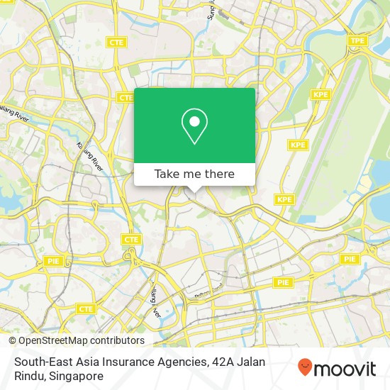 South-East Asia Insurance Agencies, 42A Jalan Rindu map