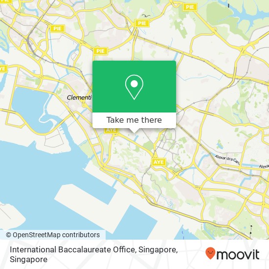 International Baccalaureate Office, Singapore map