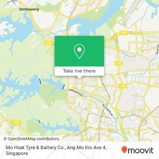 Mo Huat Tyre & Battery Co., Ang Mo Kio Ave 4地图