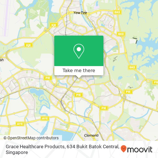 Grace Healthcare Products, 634 Bukit Batok Central地图