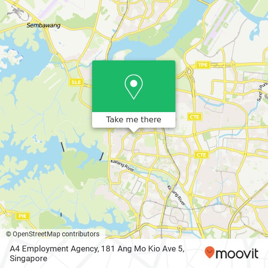 A4 Employment Agency, 181 Ang Mo Kio Ave 5 map